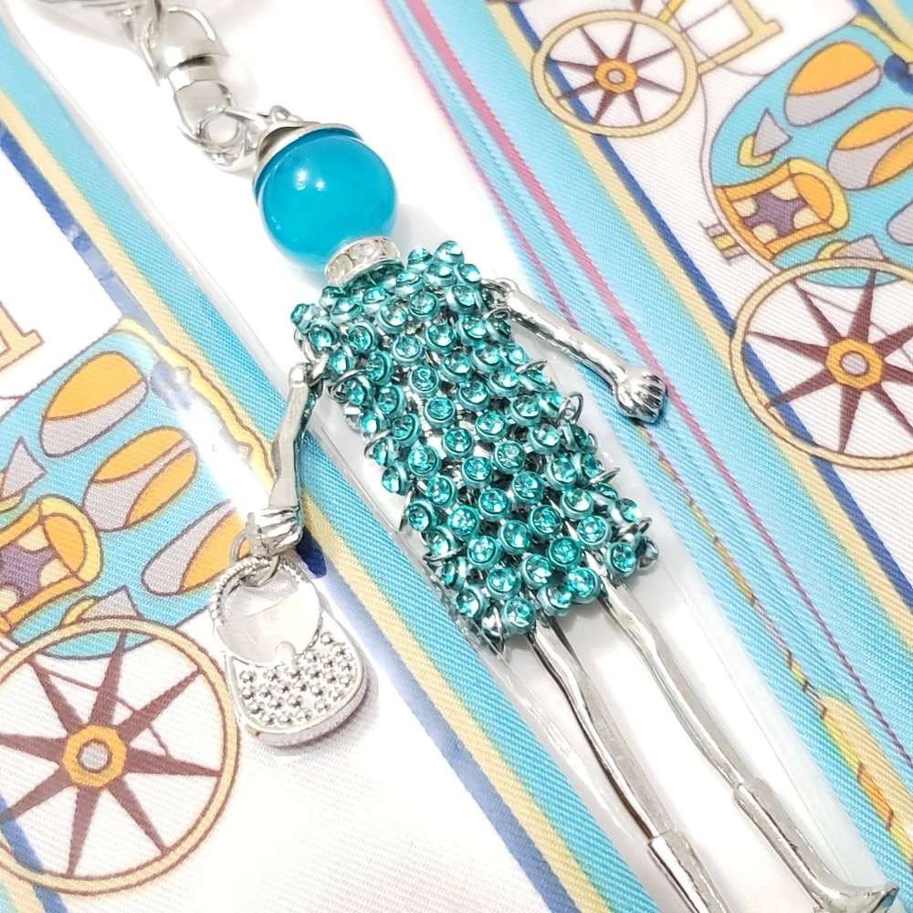 Set Of Skinny Tie Scarves With Keycharm